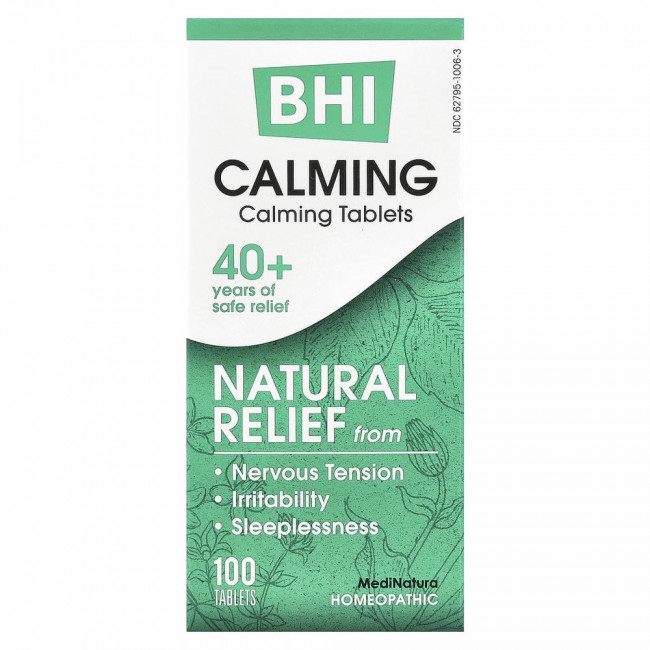 MediNatura, BHI, Calming, 100 таблеток