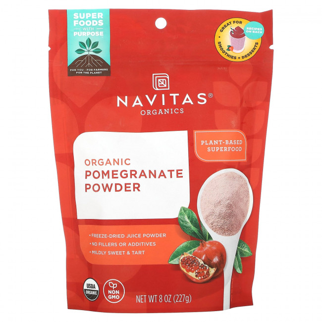 Navitas Organics, Органический гранатовый порошок, 227 г (8 унций) Navitas Organics, Органический гранатовый порошок, 227 г (8 унций)