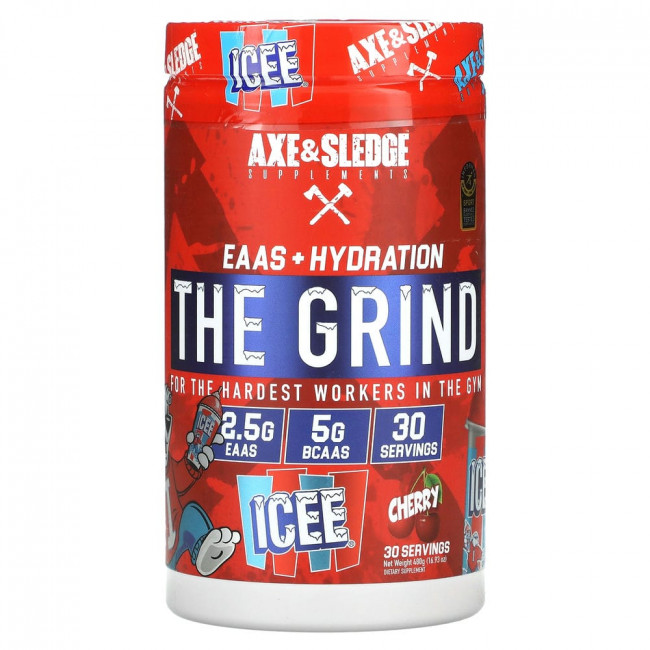 Axe & Sledge Supplements, The Grind, EAA s + Hydration, Icee Cherry, 16.93 oz (480 g)