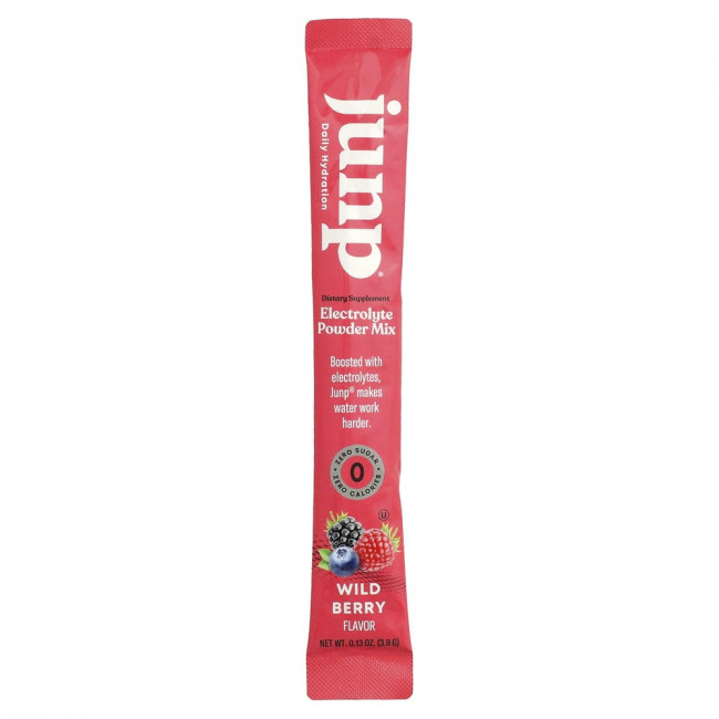 JUNP Hydration, электролитный порошковый комплекс, лесные ягоды, 20 пакетиков по 3,8 г каждый.