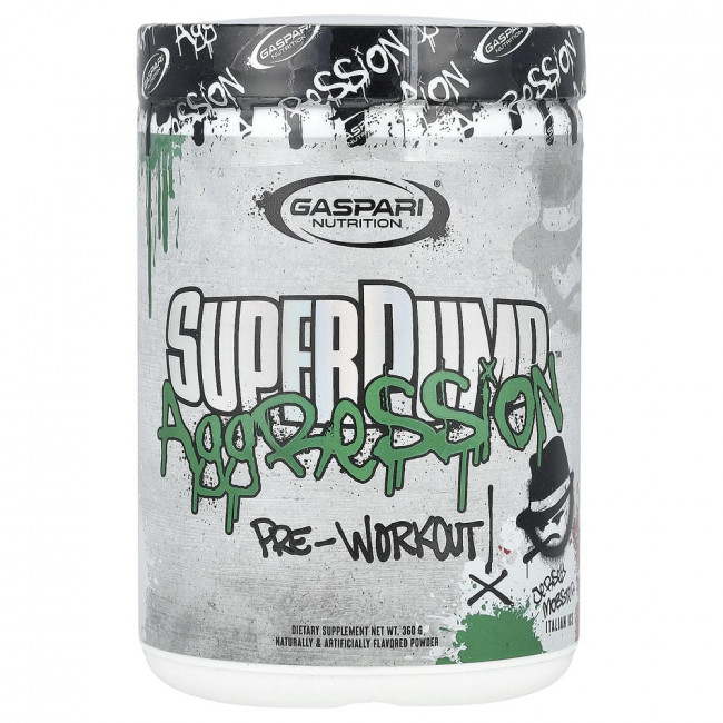 Gaspari Nutrition, SuperPump Aggression™ Pre-Workout, Jersey Mobster Italian Ice, 360 г