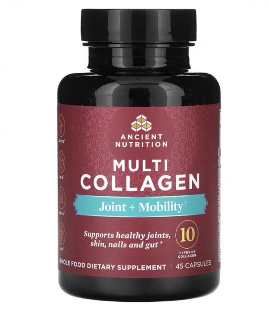 Dr. Axe / Ancient Nutrition, Multi Collagen, Joint + Mobility, 45 капсул Dr. Axe / Ancient Nutrition, Multi Collagen, Joint + Mobility, 45 капсул