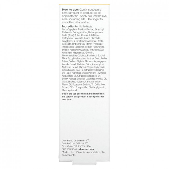 Derma E, крем с витамином С от темных кругов под глазами, 14 г (0,5 унции)