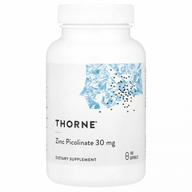 Thorne Research, пиколинат цинка, 30 мг, 180 капсул