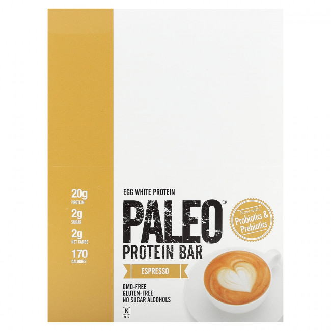 Julian Bakery, Paleo Protein Bar, Espresso, 12 батончиков, по 63,1 г (2,22 унции) Julian Bakery, Paleo Protein Bar, Espresso, 12 батончиков, по 63,1 г (2,22 унции)