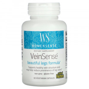 Natural Factors, WomenSense, VeinSense, 60 вегетарианских капсул Natural Factors, WomenSense, VeinSense, 60 вегетарианских капсул