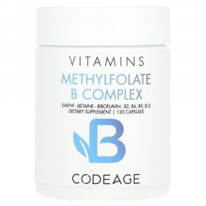 Codeage, Витамины, комплекс метилфолата группы B, 120 капсул Codeage, Витамины, комплекс метилфолата группы B, 120 капсул