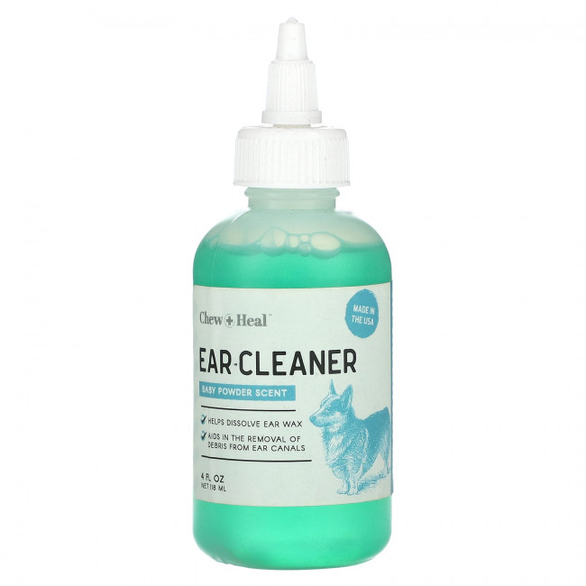 Chew + Heal, Ear-Cleaner, детская присыпка с ароматом, 118 мл (4 жидк. Унции) Chew + Heal, Ear-Cleaner, детская присыпка с ароматом, 118 мл (4 жидк. Унции)