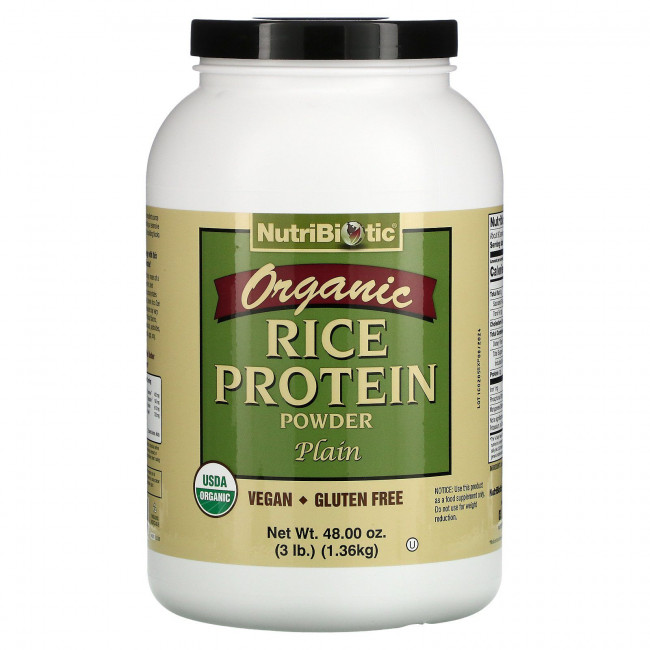 NutriBiotic, Сырой органический рисовый протеин, без добавок, 1,36 кг (3 фунта) NutriBiotic, Сырой органический рисовый протеин, без добавок, 1,36 кг (3 фунта)