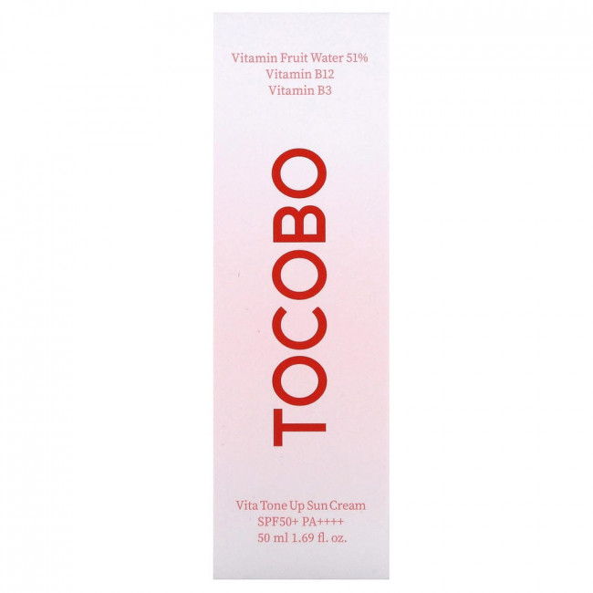 Солнцезащитный крем Tocobo Vita Tone Up SunCream, SPF 50 +, PA ++++, 50 мл (1,69 жидких унций)