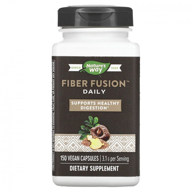 Nature's Way, Fiber Fusion Daily, 3,1 г, 150 веганских капсул