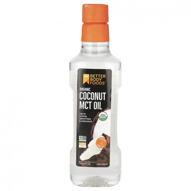 BetterBody Foods, органическое кокосовое масло MCT, 500 мл (16,9 жидких унций) BetterBody Foods, органическое кокосовое масло MCT, 500 мл (16,9 жидких унций)