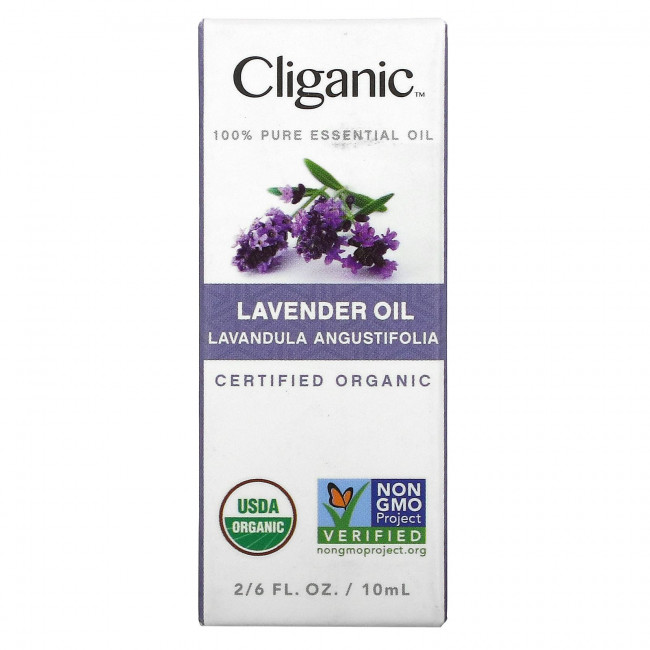 Cliganic, на 100% чистое эфирное масло, лаванда, 10 мл (0,33 жидкой унции) Cliganic, на 100% чистое эфирное масло, лаванда, 10 мл (0,33 жидкой унции)