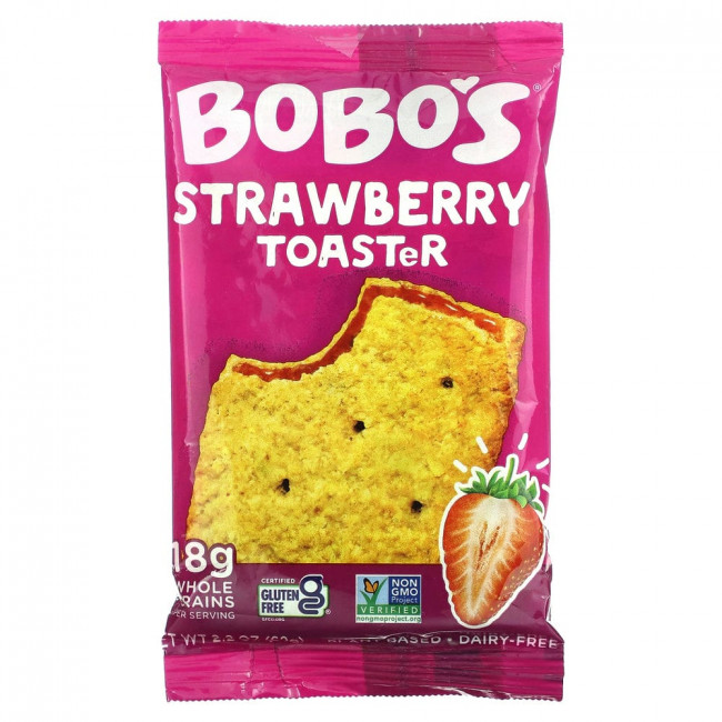 Bobo's Oat Bars, Клубничный тостер, 3 вида выпечки, 187 г (6,6 унции)
