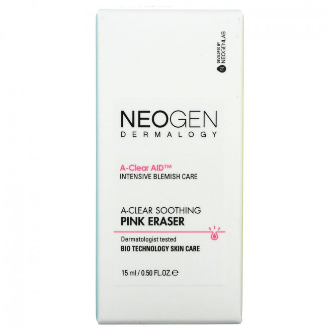 Neogen, A-Clear Успокаивающий розовый ластик, 0,50 жидкой унции (15 мл) Neogen, A-Clear Успокаивающий розовый ластик, 0,50 жидкой унции (15 мл)