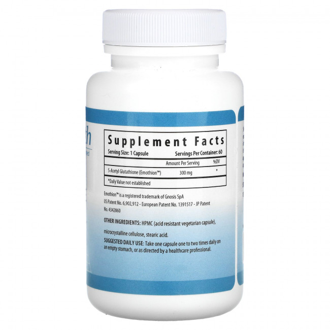 ProHealth Longevity, Emothion, S-ацетилглутатион, 300 мг, 60 капсул