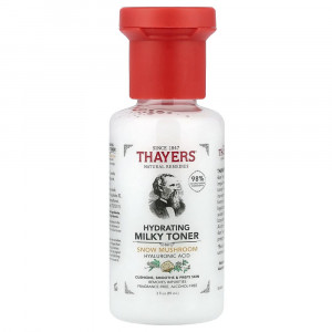 Thayers, Увлажняющий молочный тоник, Снежный гриб, Без спирта, Без отдушек, 89 мл (3 жидких унции)