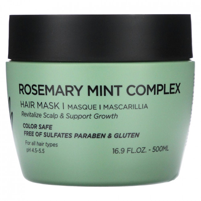 Luseta Beauty, Rosemary Mint Complex, Hair Mask, For All Hair Types, 16.9 fl oz (500 ml)