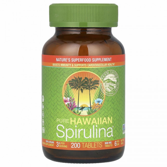 Nutrex Hawaii, Pure Hawaiian Spirulina, 200 таблеток