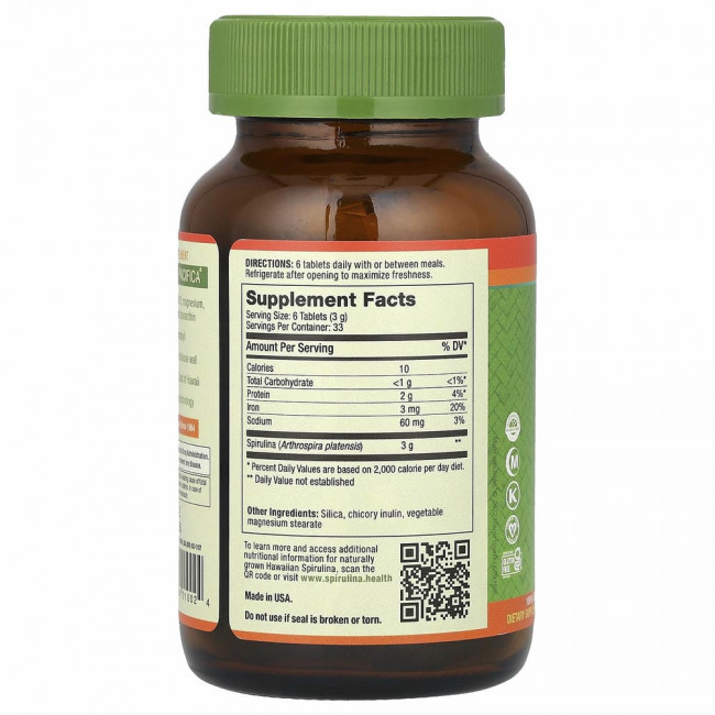 Nutrex Hawaii, Pure Hawaiian Spirulina, 200 таблеток