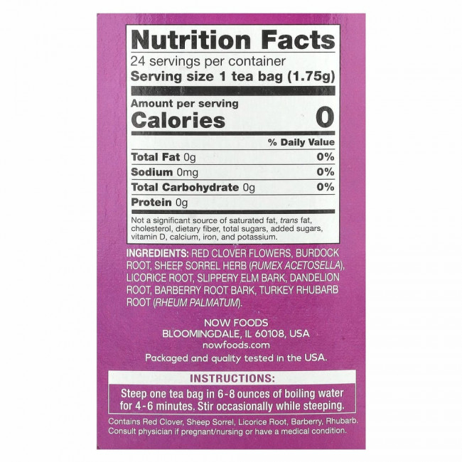 NOW Foods, Настоящий чай оджибве, без кофеина, 24 пакетика, 1.5 унций (42 г) NOW Foods, Настоящий чай оджибве, без кофеина, 24 пакетика, 1.5 унций (42 г)