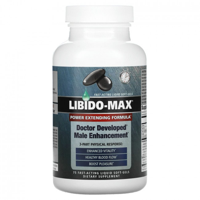 appliednutrition, Libido-Max, физическая реакция из 3 частей, 75 капсул с быстродействующей жидкостью
