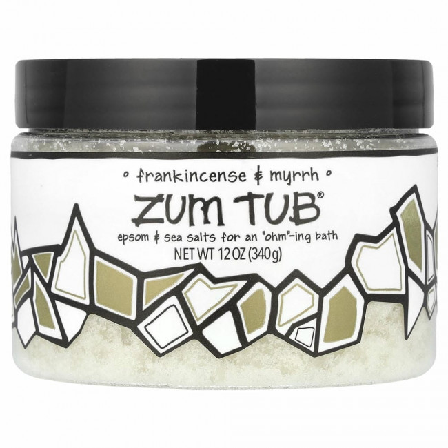ZUM, Zum Tub, морские соли с английской солью, ладан и мирра, 340 г (12 унций)