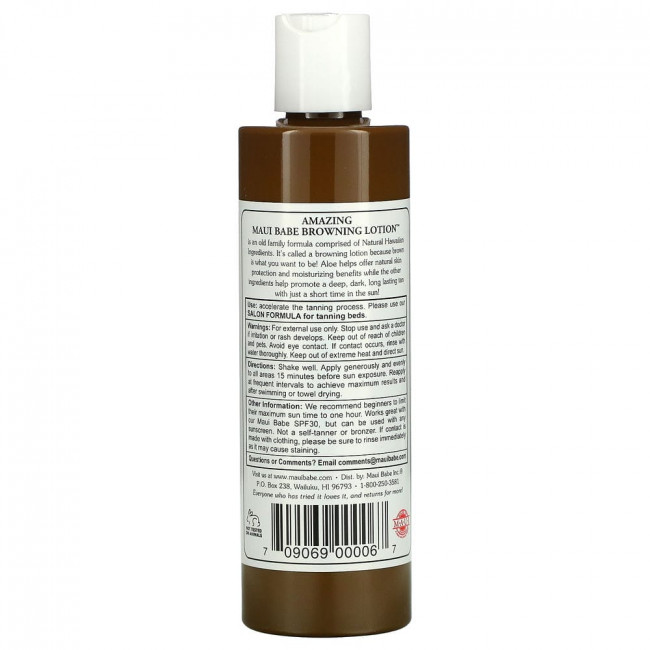 Maui Babe, Amazing Browning Lotion, лосьон для загара, 236 мл