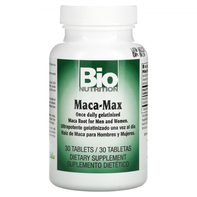 Bio Nutrition, Maca Max, 1,000 мг, 30 таблеток Bio Nutrition, Maca Max, 1,000 мг, 30 таблеток