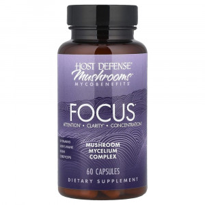 Host Defense, Mushrooms™ Mycobenefits, Focus, 60 капсул