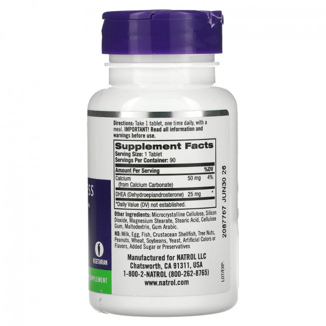 Natrol, DHEA, 25 мг, 90 таблеток