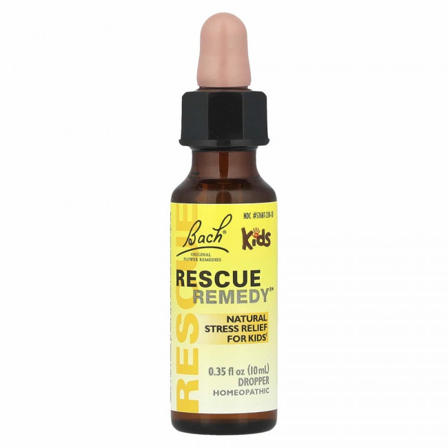 Bach, Original Flower Remedies, спасательная капельница, натуральное средство для снятия стресса для детей, без спирта, 10 мл (0,35 жидк. Унции) Bach, Original Flower Remedies, спасательная капельница, натуральное средство для снятия стресса для детей, без спирта, 10 мл (0,35 жидк. Унции)