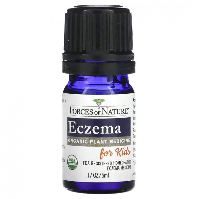Forces of Nature, Eczema Organic Plant Medicine , For Kids, 0.17 fl oz (5 ml)