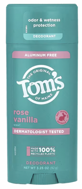 Tom's of Maine, дезодорант без алюминия, розовая ваниль, 92 г (3,25 унции)