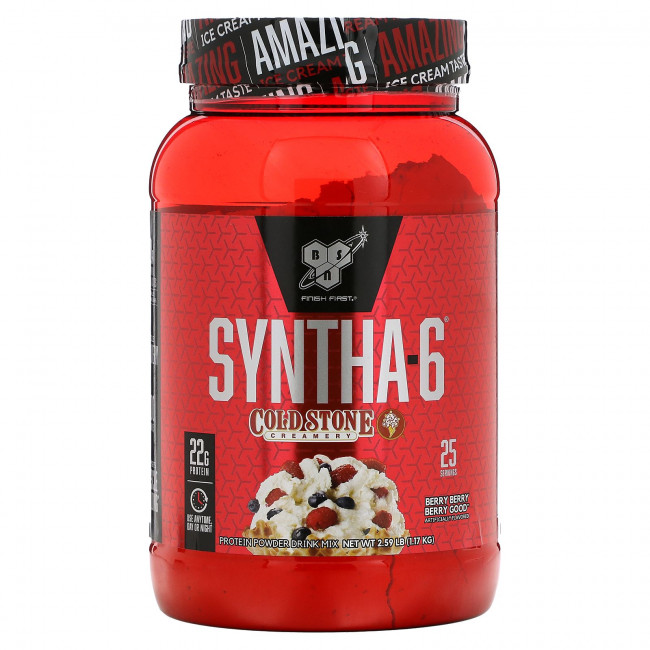 BSN, Syntha-6, сливочница с ягодами и ягодами, 1,17 кг (2,59 фунта) BSN, Syntha-6, сливочница с ягодами и ягодами, 1,17 кг (2,59 фунта)