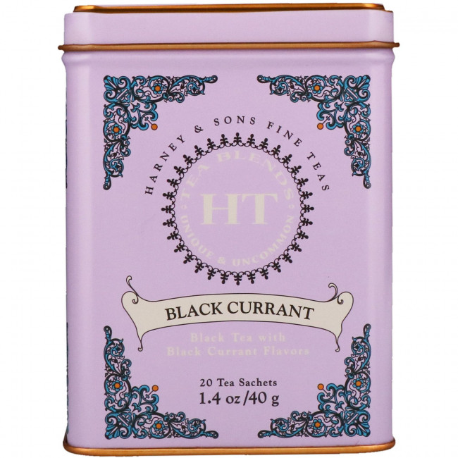Harney & Sons, Чай с черной смородиной, 20 пакетиков, 1,4 унции (40 г) Harney & Sons, Чай с черной смородиной, 20 пакетиков, 1,4 унции (40 г)