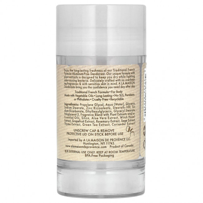 A La Maison de Provence, дезодорант, жимолость, 70 г (2,4 унции)