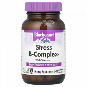 Bluebonnet Nutrition, Stress B-комплекс, 50 растительных капсул Bluebonnet Nutrition, Stress B-комплекс, 50 растительных капсул