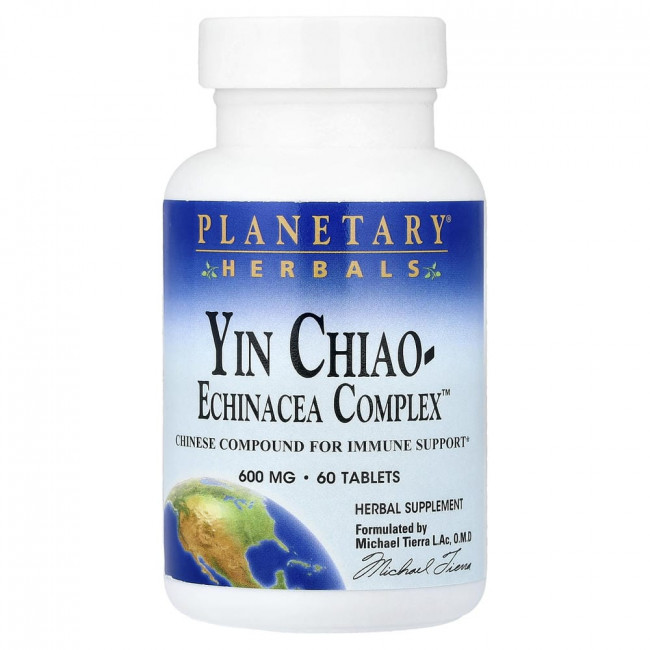 Planetary Herbals, комплекс Инь Цзяо-Эхинацея™, 60 таблеток