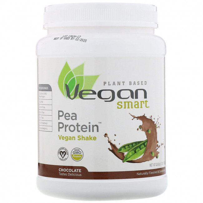 VeganSmart, Pea Protein, веганский шейк, шоколад, 585 г VeganSmart, Pea Protein, веганский шейк, шоколад, 585 г