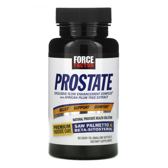 Force Factor, Prostate, натуральное средство для здоровья простаты, 60 удобных капсул