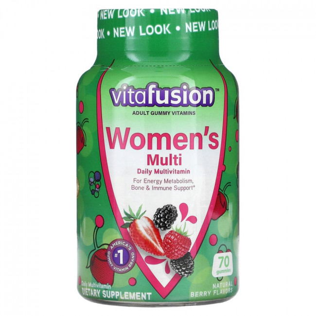 VitaFusion, Мультивитаминный комплекс для женщин, вкус натуральных ягод, 70 жевательных таблеток VitaFusion, Мультивитаминный комплекс для женщин, вкус натуральных ягод, 70 жевательных таблеток