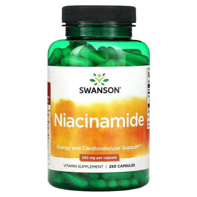 Swanson, Ниацинамид, 250 мг, 250 капсул
