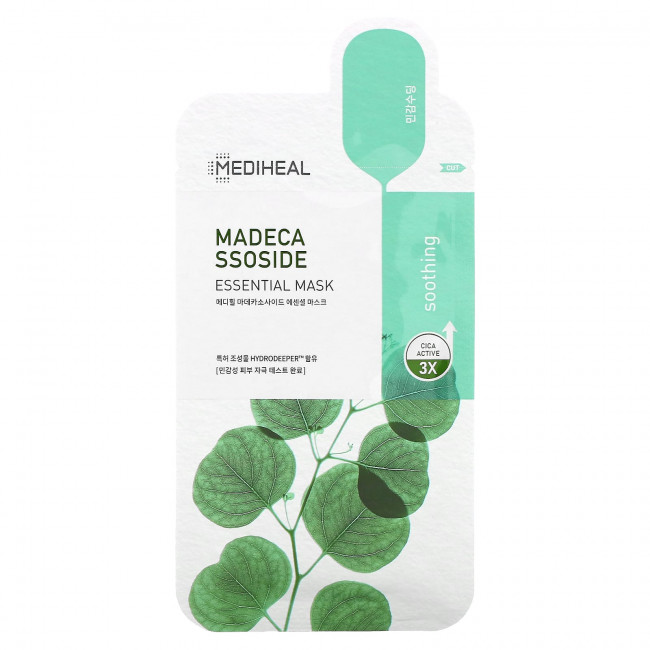 Mediheal, Madecassoside, Essential Beauty Mask, 4 шт., По 24 мл (0,81 жидк. Унции) Mediheal, Madecassoside, Essential Beauty Mask, 4 шт., По 24 мл (0,81 жидк. Унции)