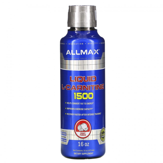 ALLMAX Nutrition, жидкий L-карнитин 1500, фруктовый пунш, 473 мл (16 уний) ALLMAX Nutrition, жидкий L-карнитин 1500, фруктовый пунш, 473 мл (16 уний)