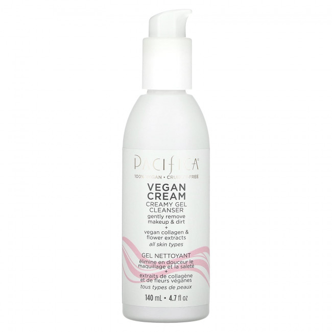 Pacifica, Vegan Cream, крем-гель для умывания, 140 мл (4,7 жидк. Унции)