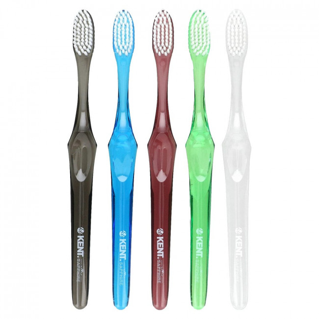 Kent, Ultra Soft Tootbrush, Sapphire, 5 Toothbrushes
