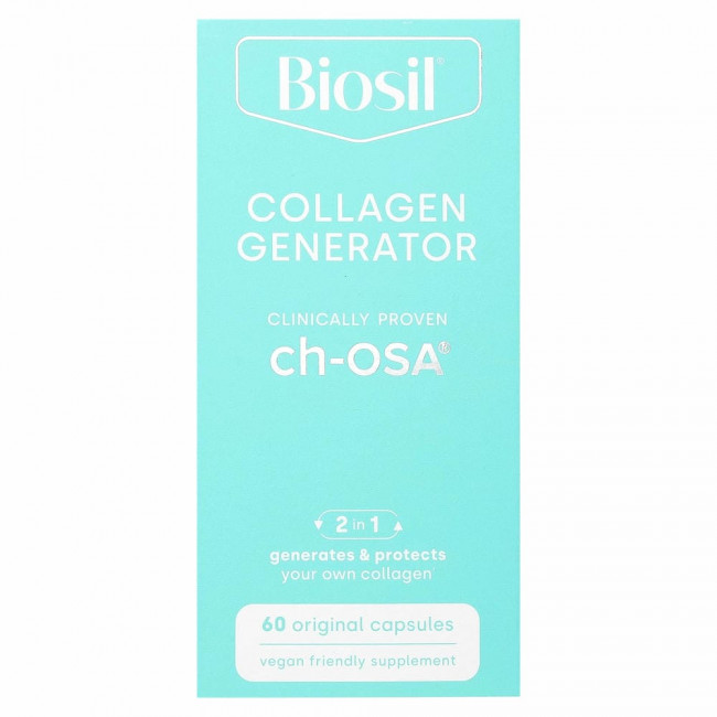BioSil by Natural Factors, ch-OSA, улучшенный источник коллагена, 60 вегетарианских капсул BioSil by Natural Factors, ch-OSA, улучшенный источник коллагена, 60 вегетарианских капсул