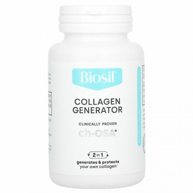 BioSil by Natural Factors, ch-OSA, улучшенный источник коллагена, 60 вегетарианских капсул BioSil by Natural Factors, ch-OSA, улучшенный источник коллагена, 60 вегетарианских капсул