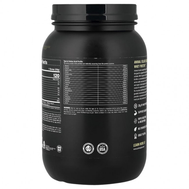 Animal, Isolate Loaded Whey Protein™, порошок из сывороточного протеина, со вкусом булочки с корицей, 907 г (2 фунта) Animal, Isolate Loaded Whey Protein™, порошок из сывороточного протеина, со вкусом булочки с корицей, 907 г (2 фунта)